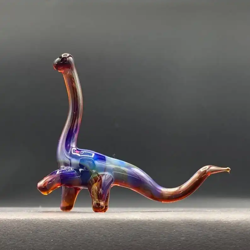 A Beautiful Mini Glass Brontosaurus