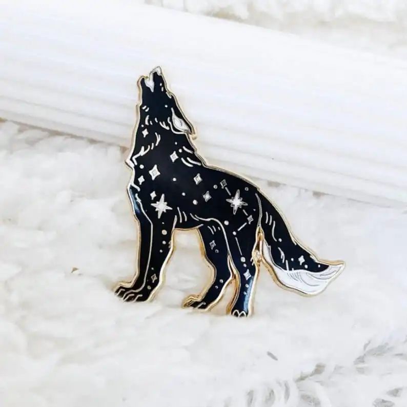 This Howling Wolf Pin