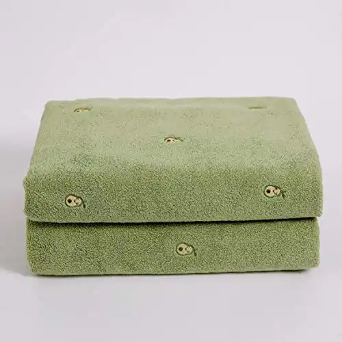 These Lovely Avocado Embroidery Towels