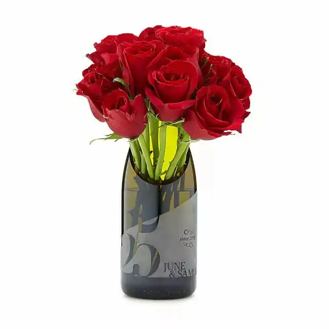 A Personalized Champagne Bottle Vase