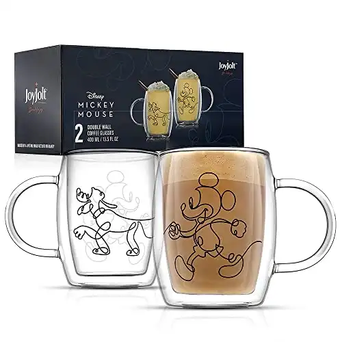 These Beautiful Mickey and Pluto Glasses