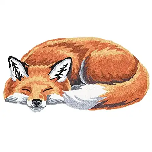 This Adorable Sleeping Fox Rug