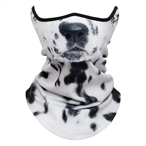 This Dalmatian Scarf and Face Mask
