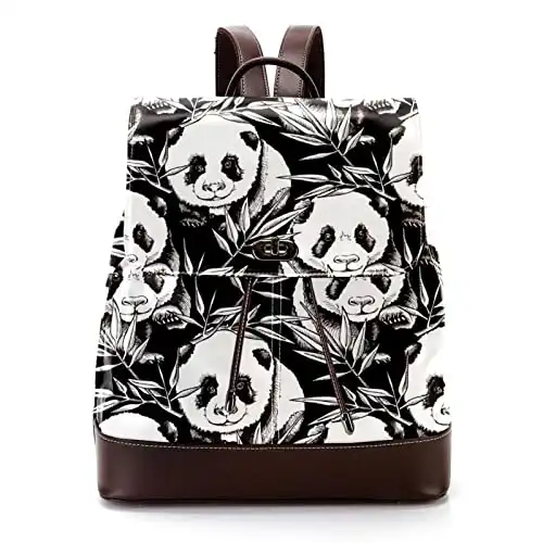 This Panda Leather Backpack