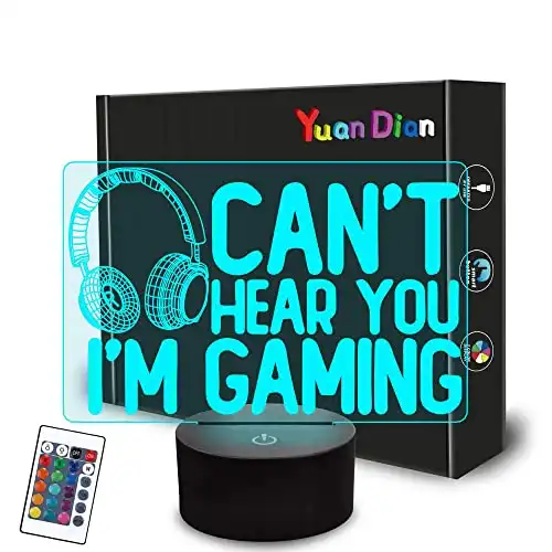 A Cool "Can't Hear You I'm Gaming" Night Light