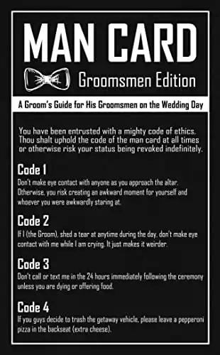 These Funny Groomsmen Cards for the Wedding