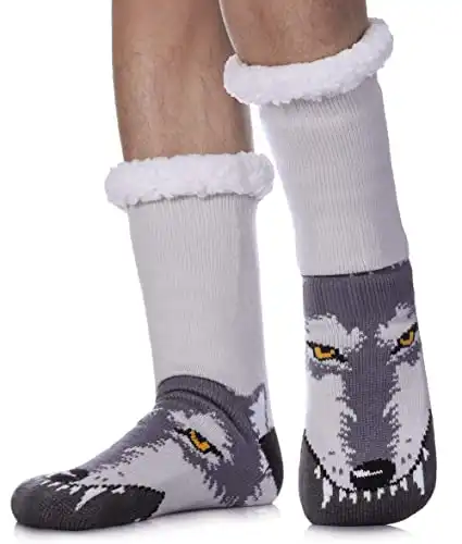 Some Funny Fluffy Wolf Socks