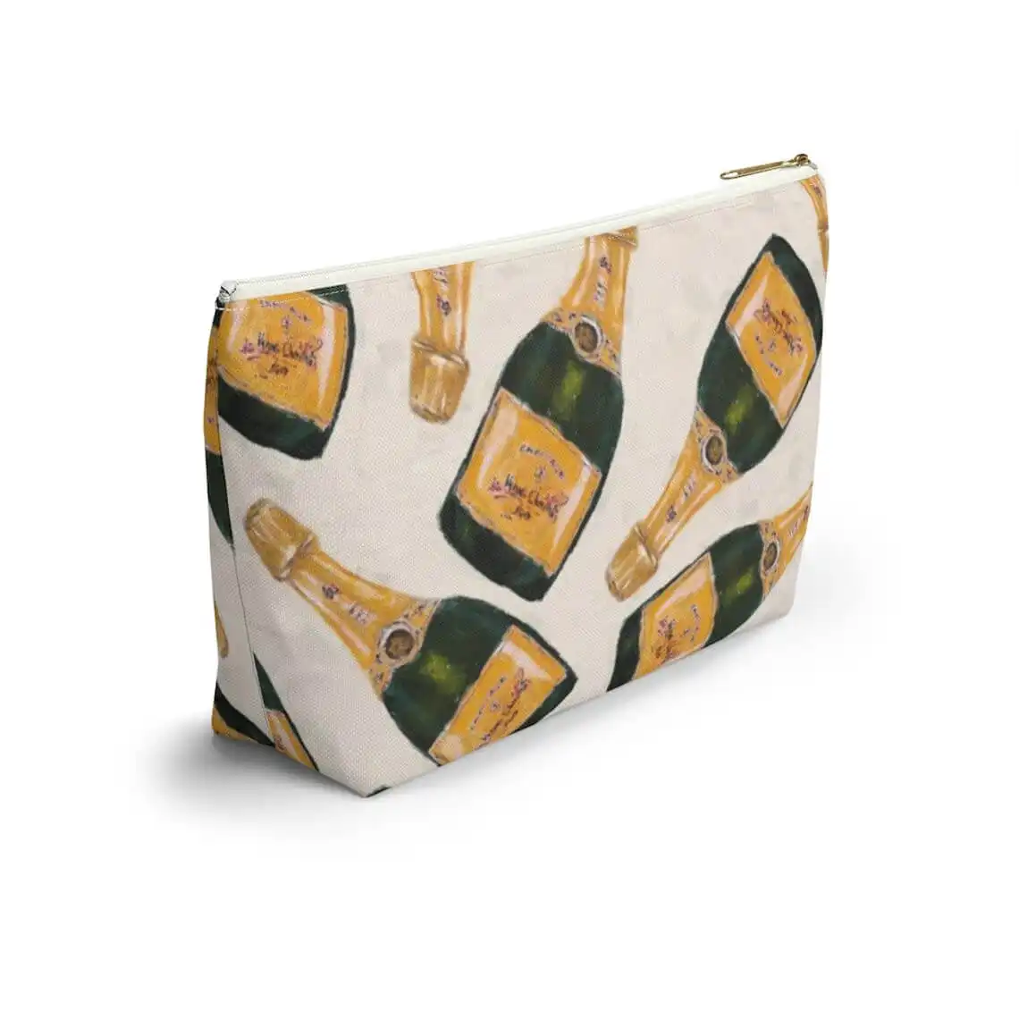 A Useful Champagne Patterned Pouch
