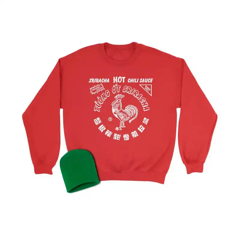 A Sriracha Sweatshirt and Beanie