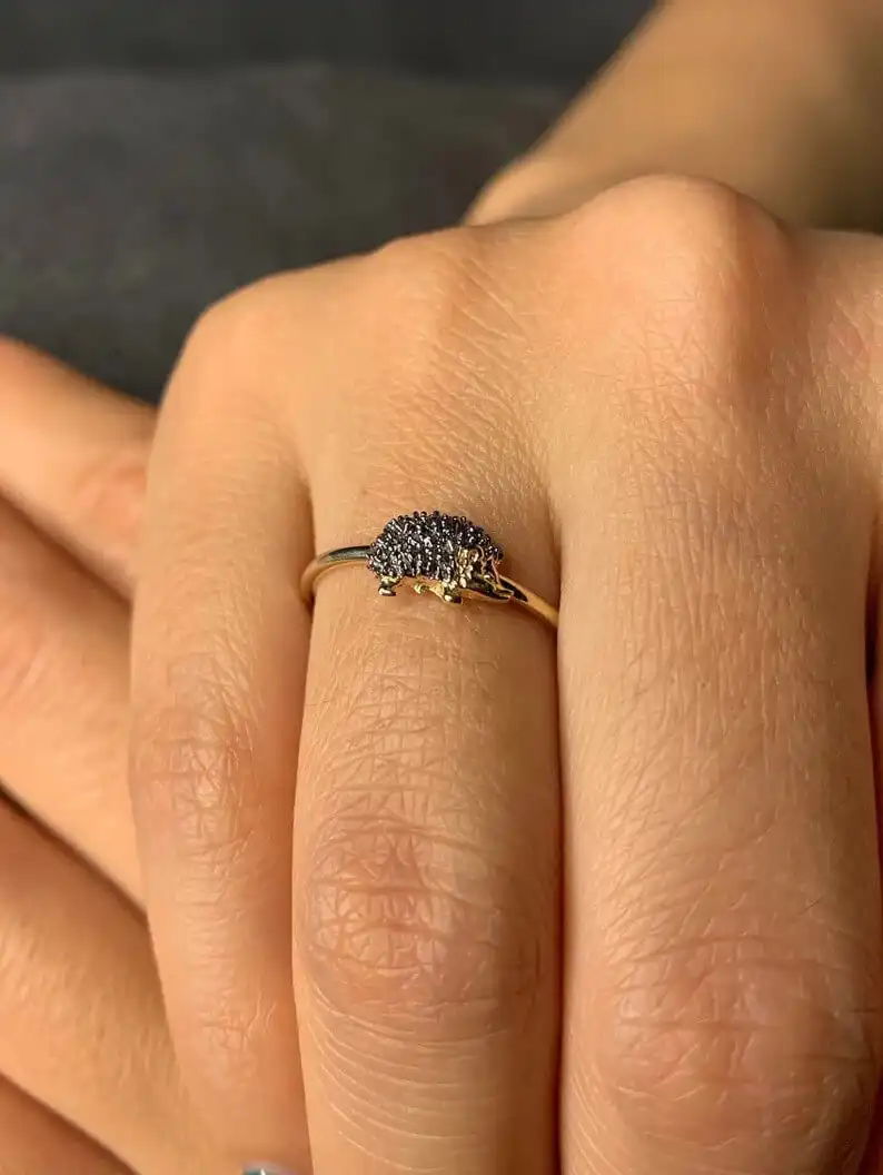 A Stunning Gold Hedgehog Ring
