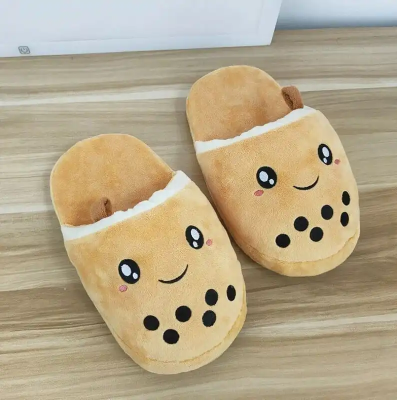 Some Fluffy Boba Slippers