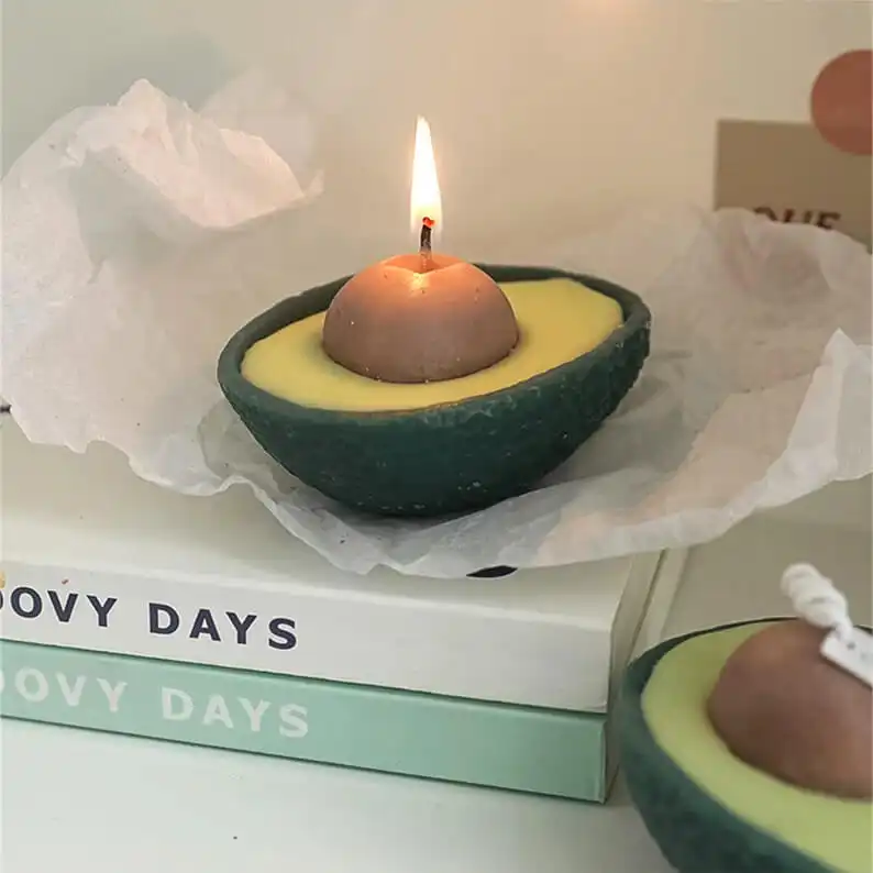A Beautiful Handmade Avocado Candle